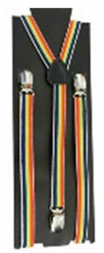 Support NHS LGBT 1980s Socks Wristband Neck Tie Braces Rainbow Fancy Dress - Labreeze