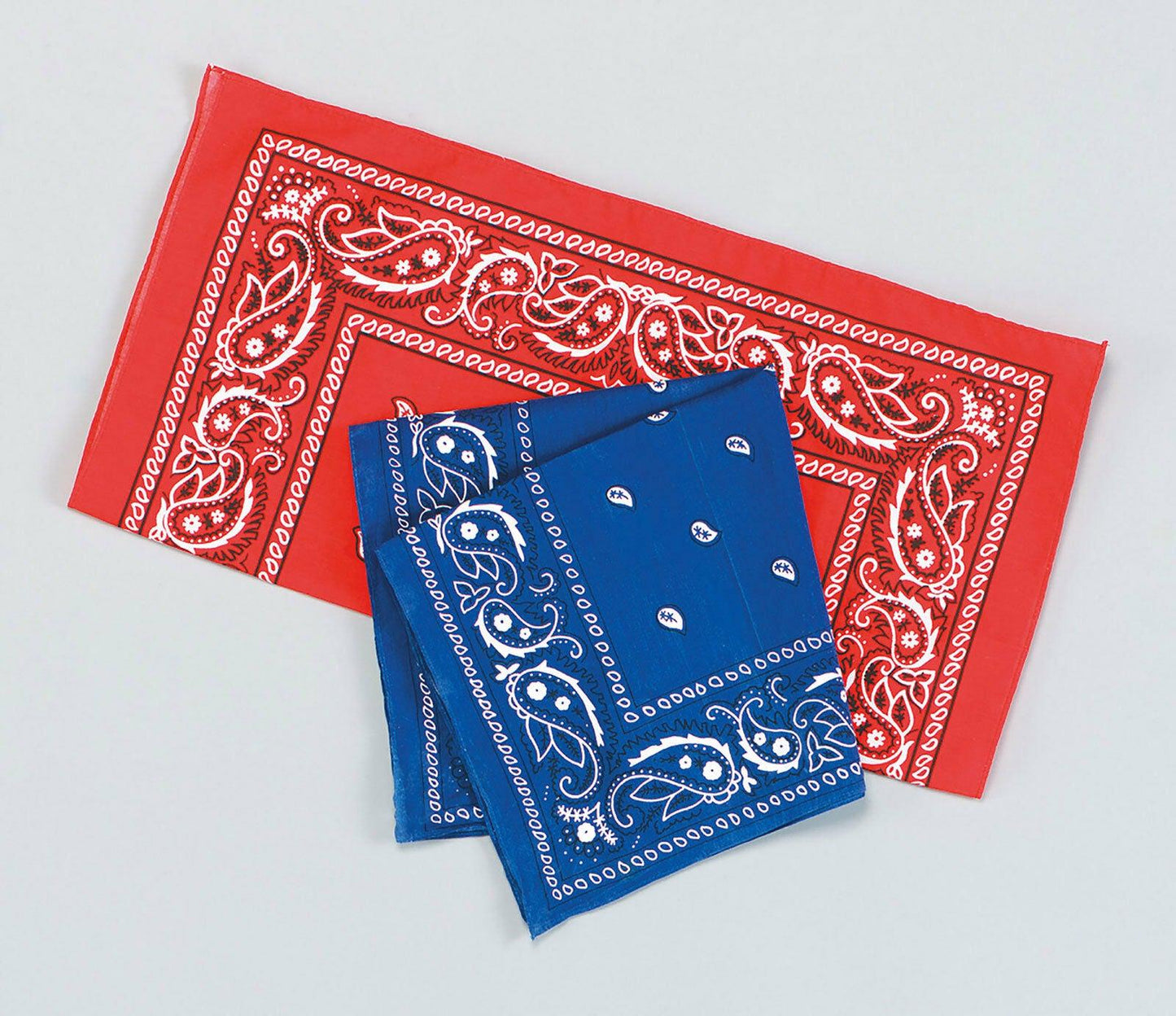 Unisex Red Blue Cowboy Bandana Pirate Wild Western Fancy Outfit Accessory - Labreeze